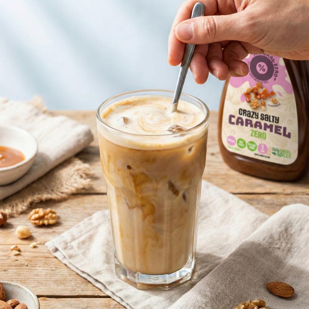 Low Calorie Iced Coffee met Salty Caramel | IJskoffie Recept