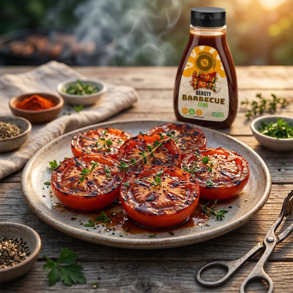 Sticky BBQ gegrilde tomaten met Beasty BBQ saus