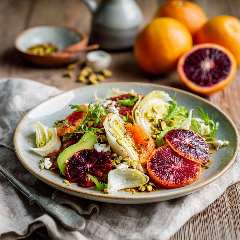 salade van bloedsinaasappel en venkel