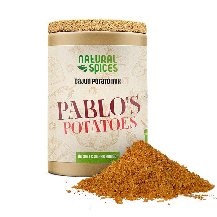 Natural Spices Pablo’s Potatoes 55g – cajun aardappelkruiden zonder toegevoegd zout en suiker