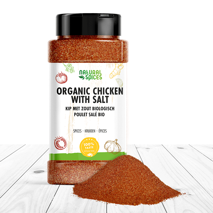 Biologische kipkruiden met zout