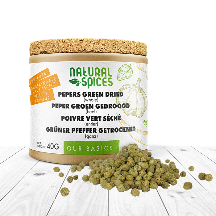 groene pepers gedroogd potje 40 gram
