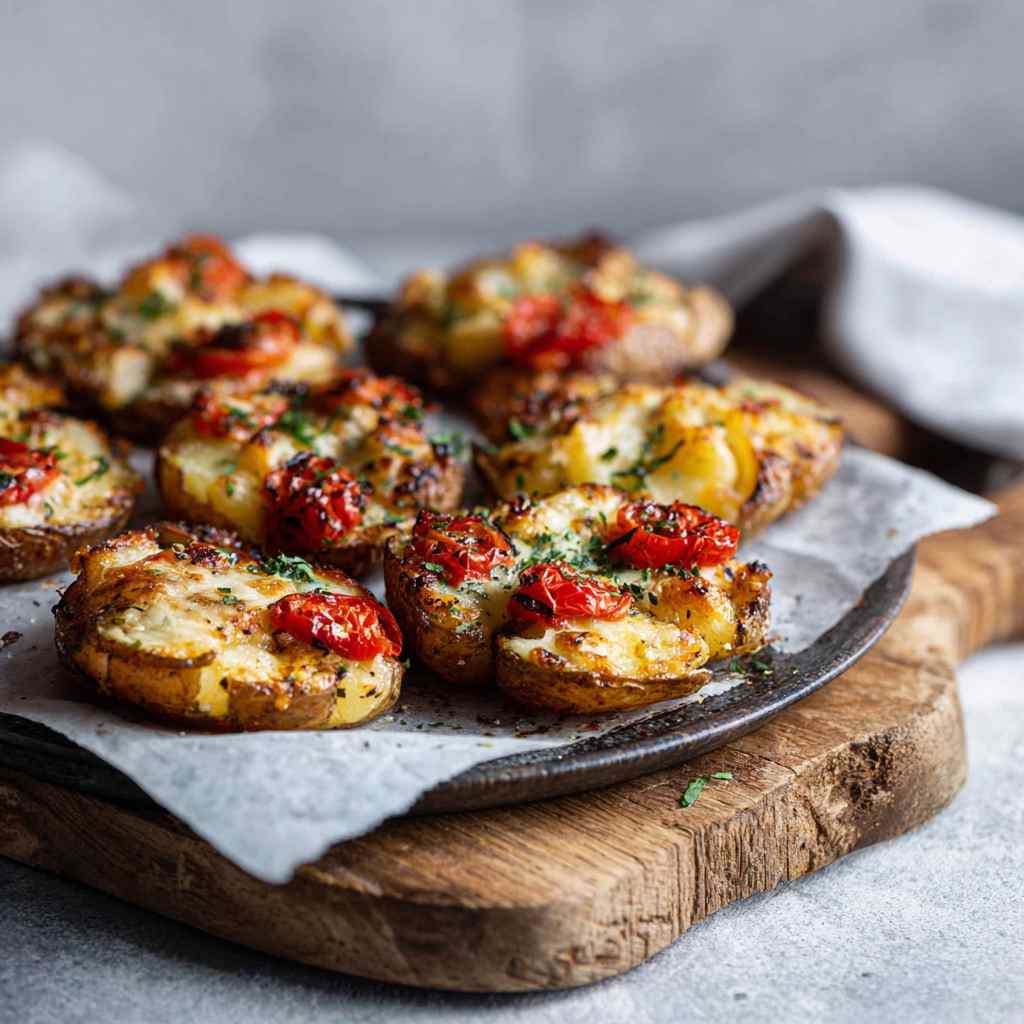 Crispy Smashed Potato Pizza Bites Crispy Smashed Potato Pizza Bites