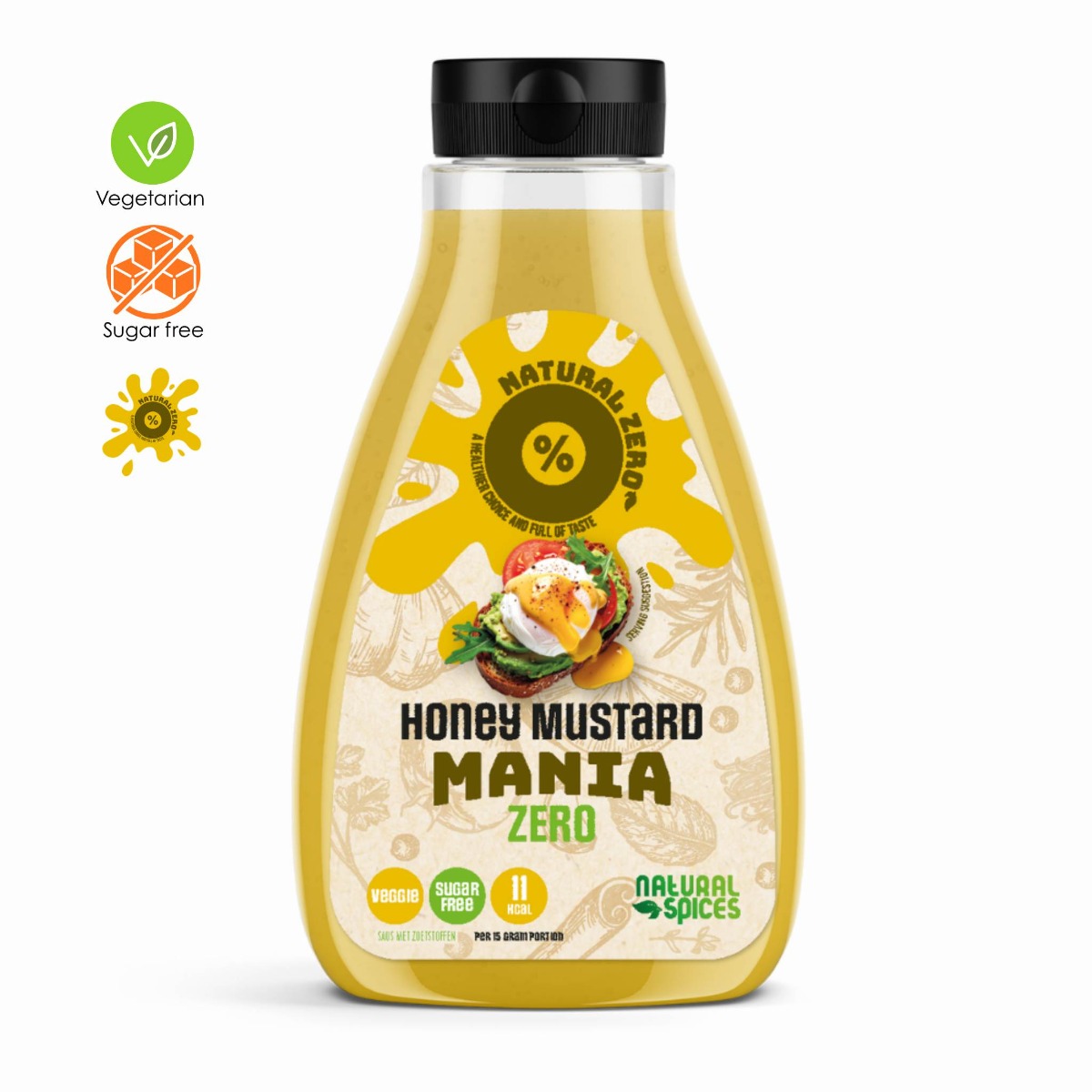 honey mustard low calorie sauce by Natural spices, vegetarian, sugar free