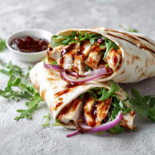 cottage cheese wrap met gegrilde kip en natural zero teriyake saus