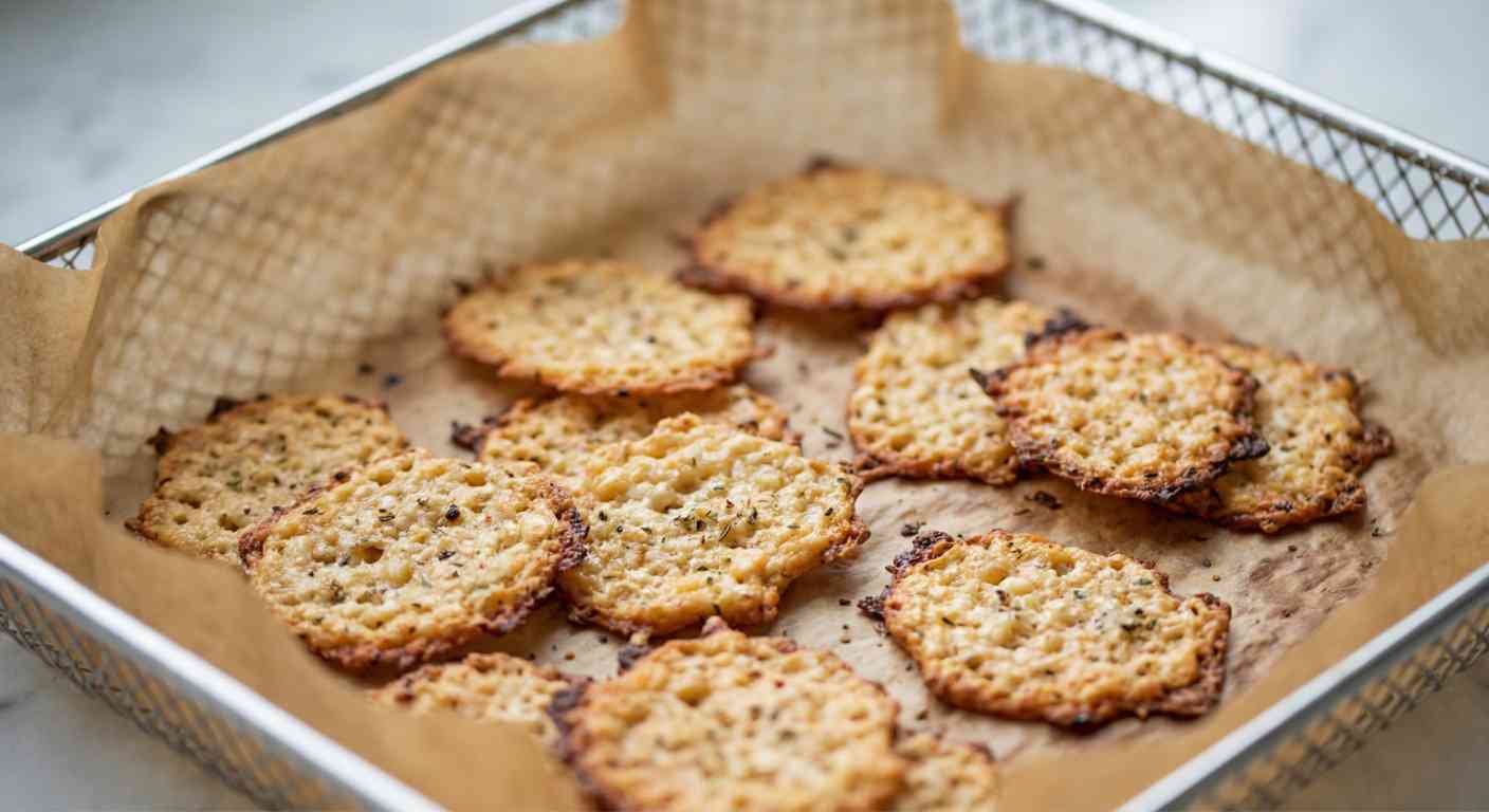 cottage cheese (huttenkase) chips in de airfryer