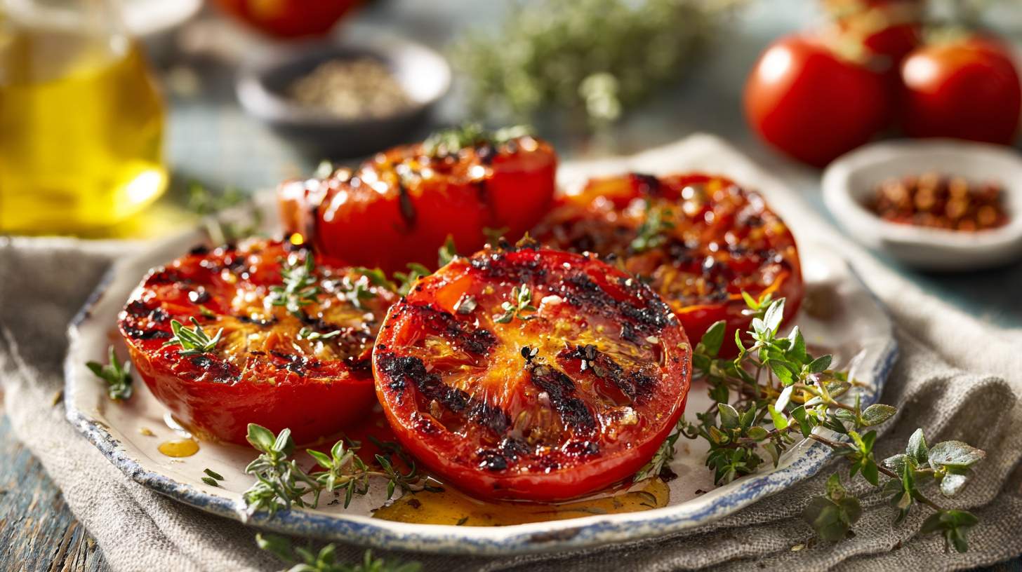 gegrilde tomaten met verse kruiden