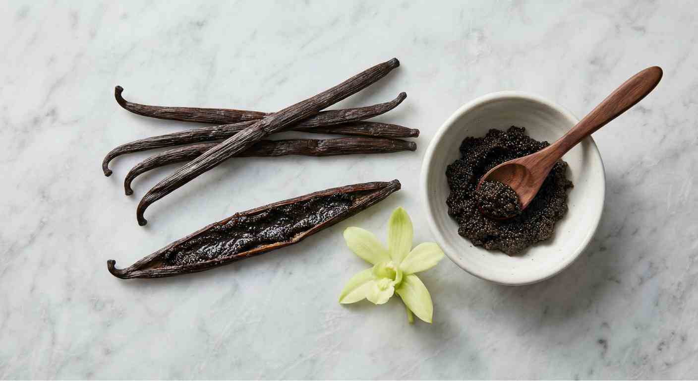 madagascar vanille, vanille stokjes en kaviaar